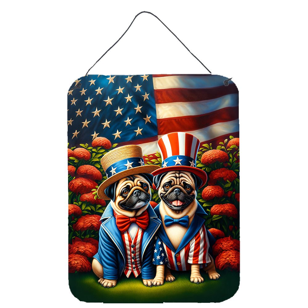 NEW All American Pug Wall or Door Hanging Prints Aluminum Metal Sign Kitchen Wall Bar Bathroom Plaque Home Decor Front Door Plaq