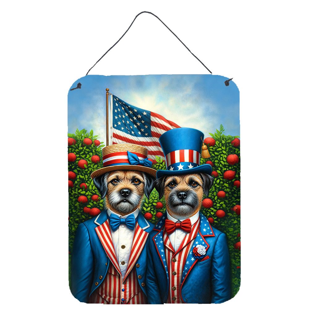 NEW All American Border Terrier Wall or Door Hanging Prints Aluminum Metal Sign Kitchen Wall Bar Bathroom Plaque Home Decor Fron
