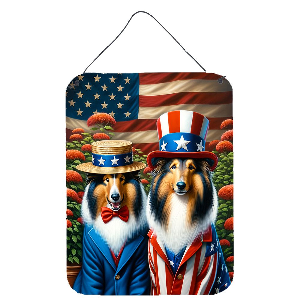 NEW All American Collie Wall or Door Hanging Prints Aluminum Metal Sign Kitchen Wall Bar Bathroom Plaque Home Decor Front Door P