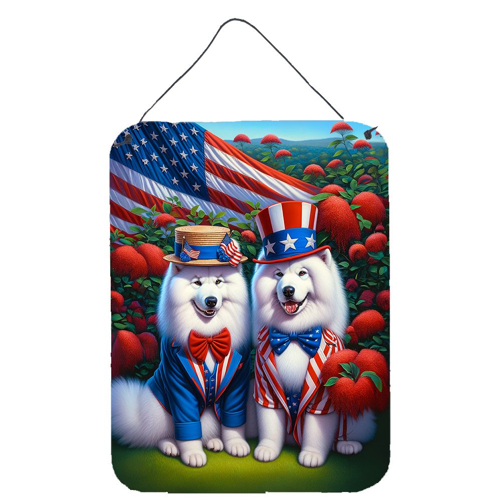 NEW All American Samoyed Wall or Door Hanging Prints Aluminum Metal Sign Kitchen Wall Bar Bathroom Plaque Home Decor Front Door 