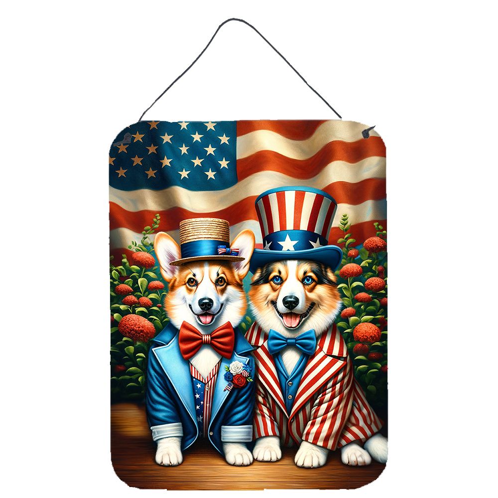 NEW All American Corgi Wall or Door Hanging Prints Aluminum Metal Sign Kitchen Wall Bar Bathroom Plaque Home Decor Front Door Pl