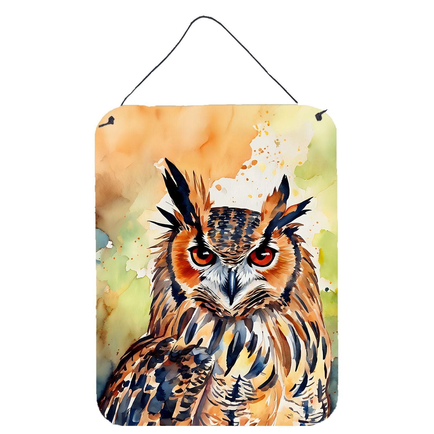 NEW Eurasian Eagle Owl Wall or Door Hanging Prints Aluminum Metal Sign Kitchen Wall Bar Bathroom Plaque Home Decor Front Door Pl