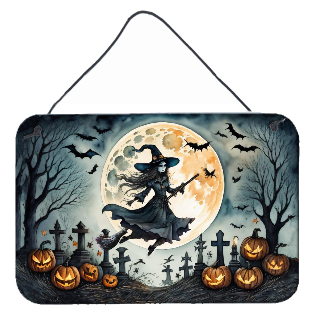 NEW Flying Witch Spooky Halloween Wall or Door Hanging Prints Aluminum Metal Sign Kitchen Wall Bar Bathroom Plaque Home Decor, 8