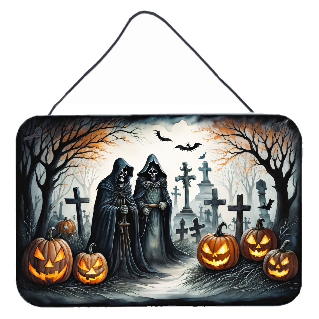 NEW The Grim Reaper Spooky Halloween Wall or Door Hanging Prints Aluminum Metal Sign Kitchen Wall Bar Bathroom Plaque Home Decor