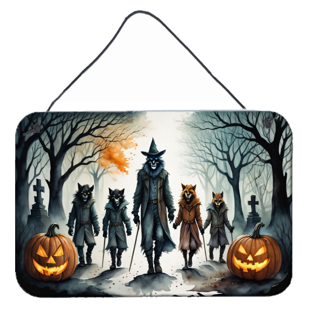 NEW Werewolves Spooky Halloween Wall or Door Hanging Prints Aluminum Metal Sign Kitchen Wall Bar Bathroom Plaque Home Decor, 8HX