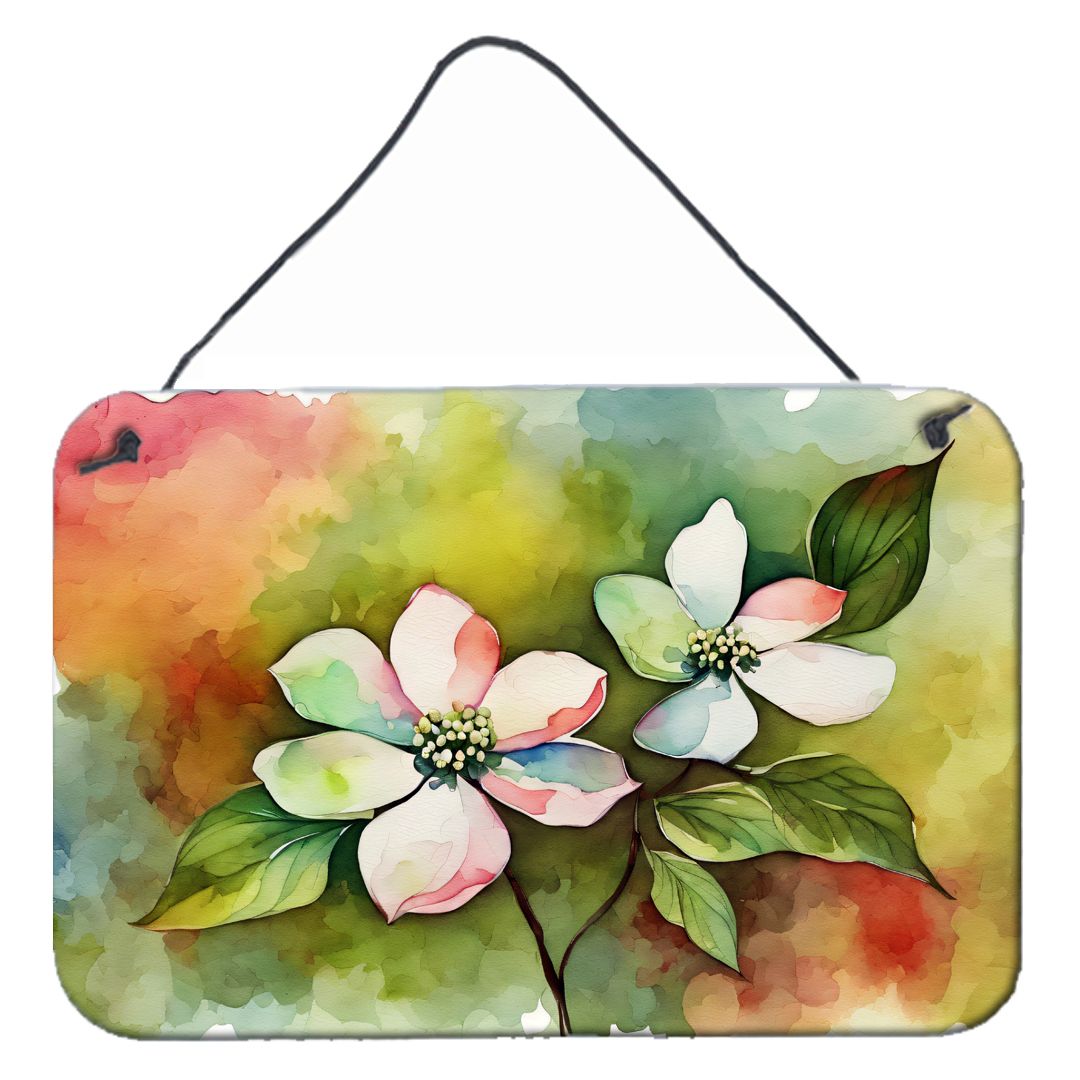 NEW Virginia American Dogwood in Watercolor Wall or Door Hanging Prints Aluminum Metal Sign Kitchen Wall Bar Bathroom Plaque Hom