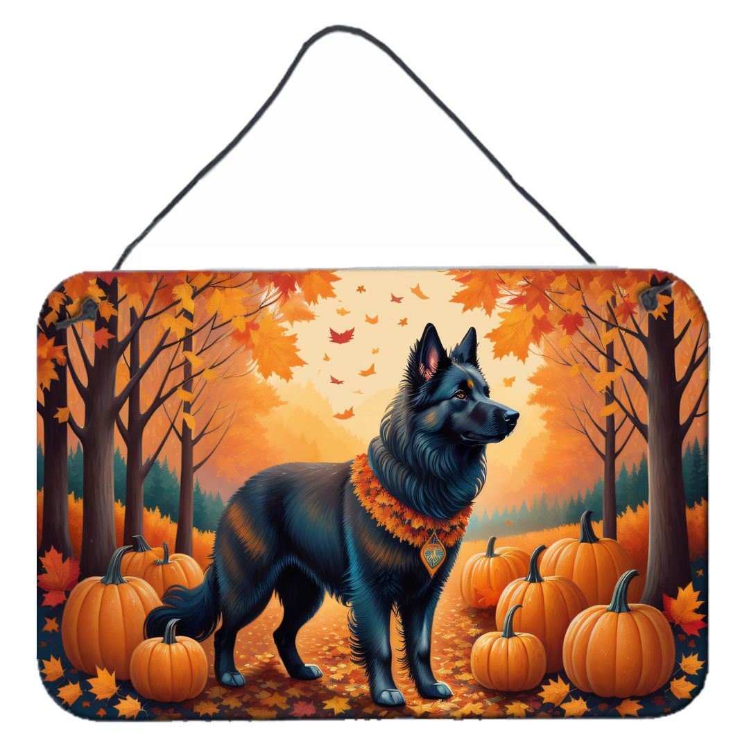 NEW Belgian Sheepdog Fall Wall or Door Hanging Prints Aluminum Metal Sign Kitchen Wall Bar Bathroom Plaque Home Decor, 8HX12W, M