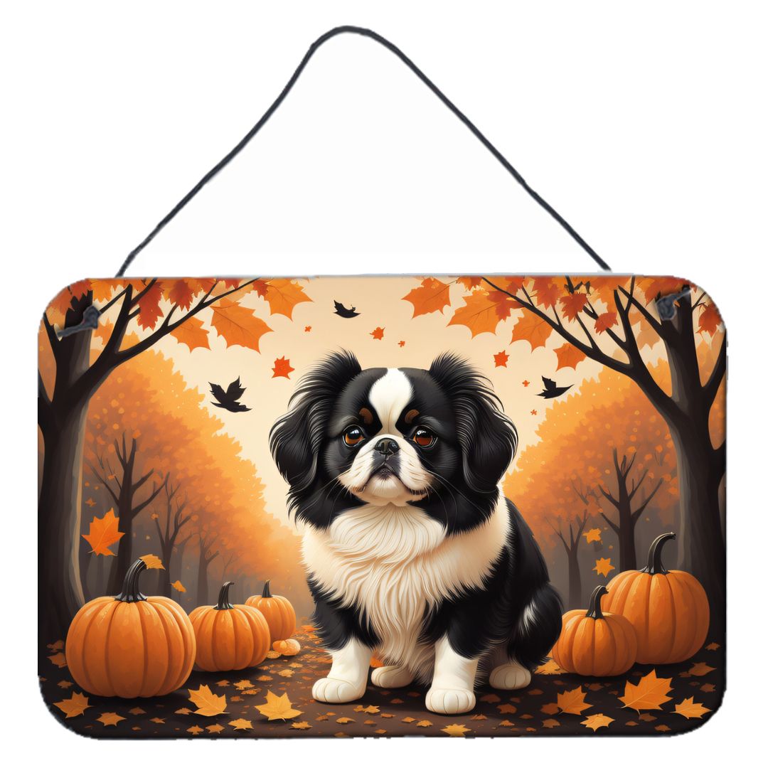 NEW Japanese Chin Fall Wall or Door Hanging Prints Aluminum Metal Sign Kitchen Wall Bar Bathroom Plaque Home Decor, 8HX12W, Mult