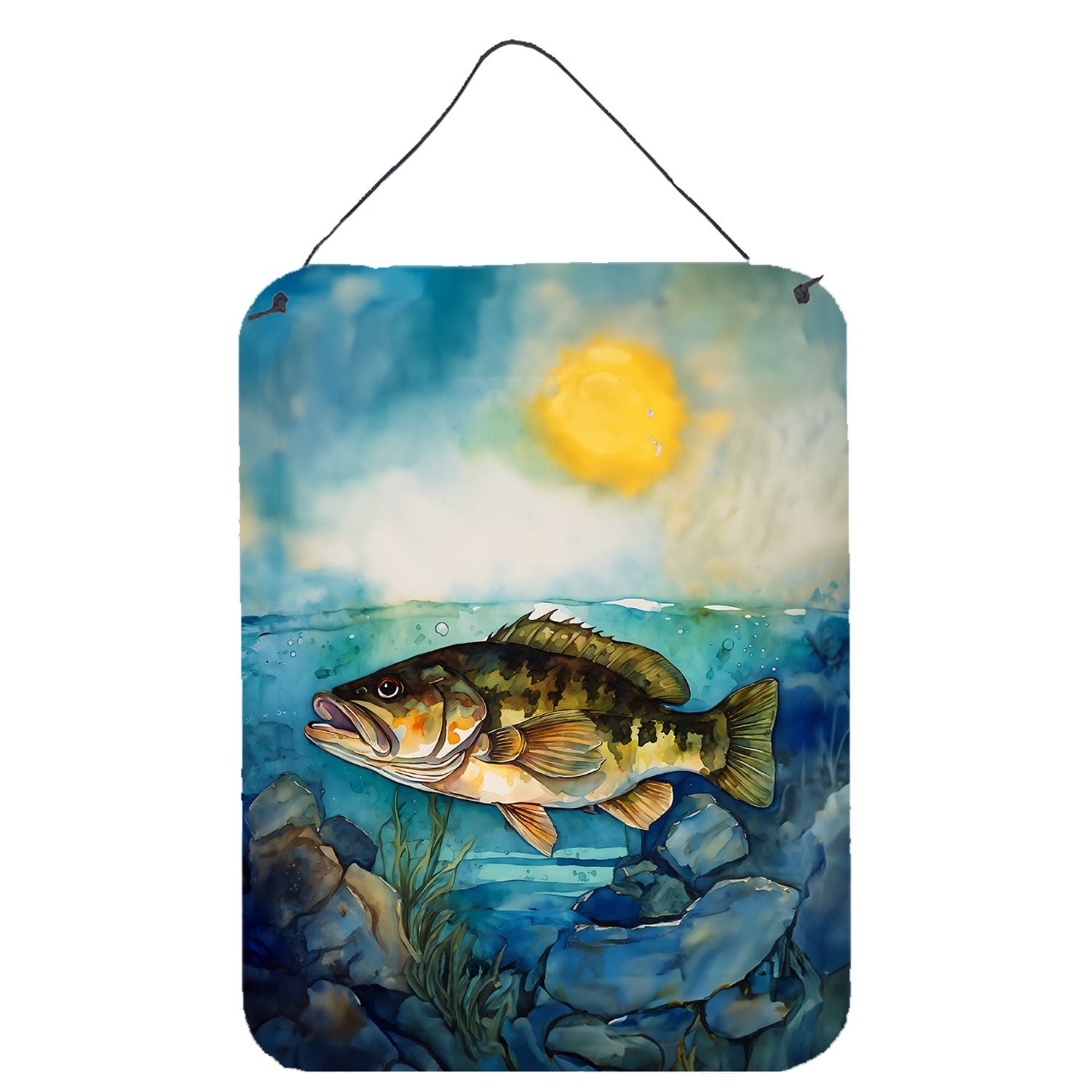 NEW Smallmouth Bass Wall or Door Hanging Prints Aluminum Metal Sign Kitchen Wall Bar Bathroom Plaque Home Decor Front Door Plaqu