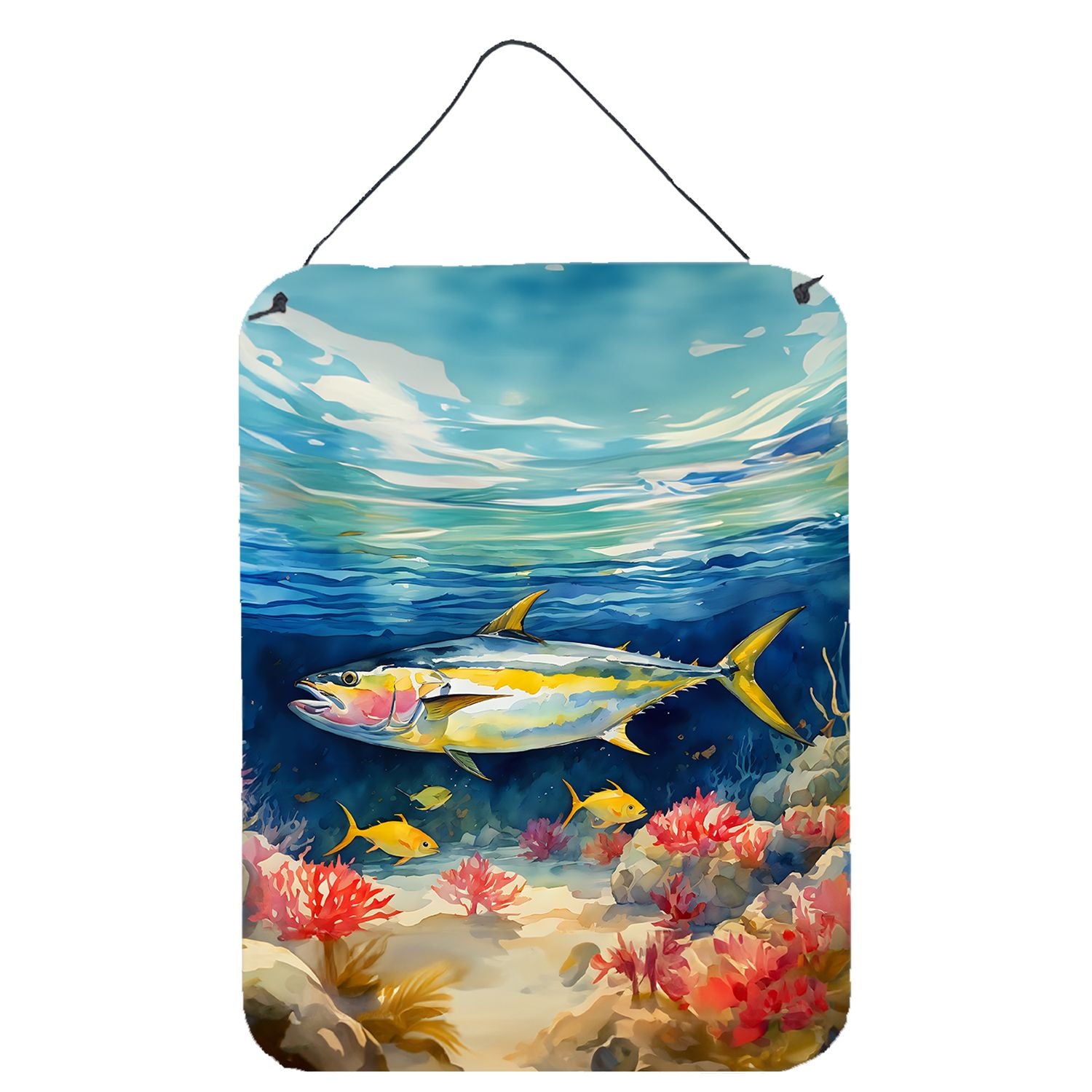 NEW Yellowfin Tuna Wall or Door Hanging Prints Aluminum Metal Sign Kitchen Wall Bar Bathroom Plaque Home Decor Front Door Plaque