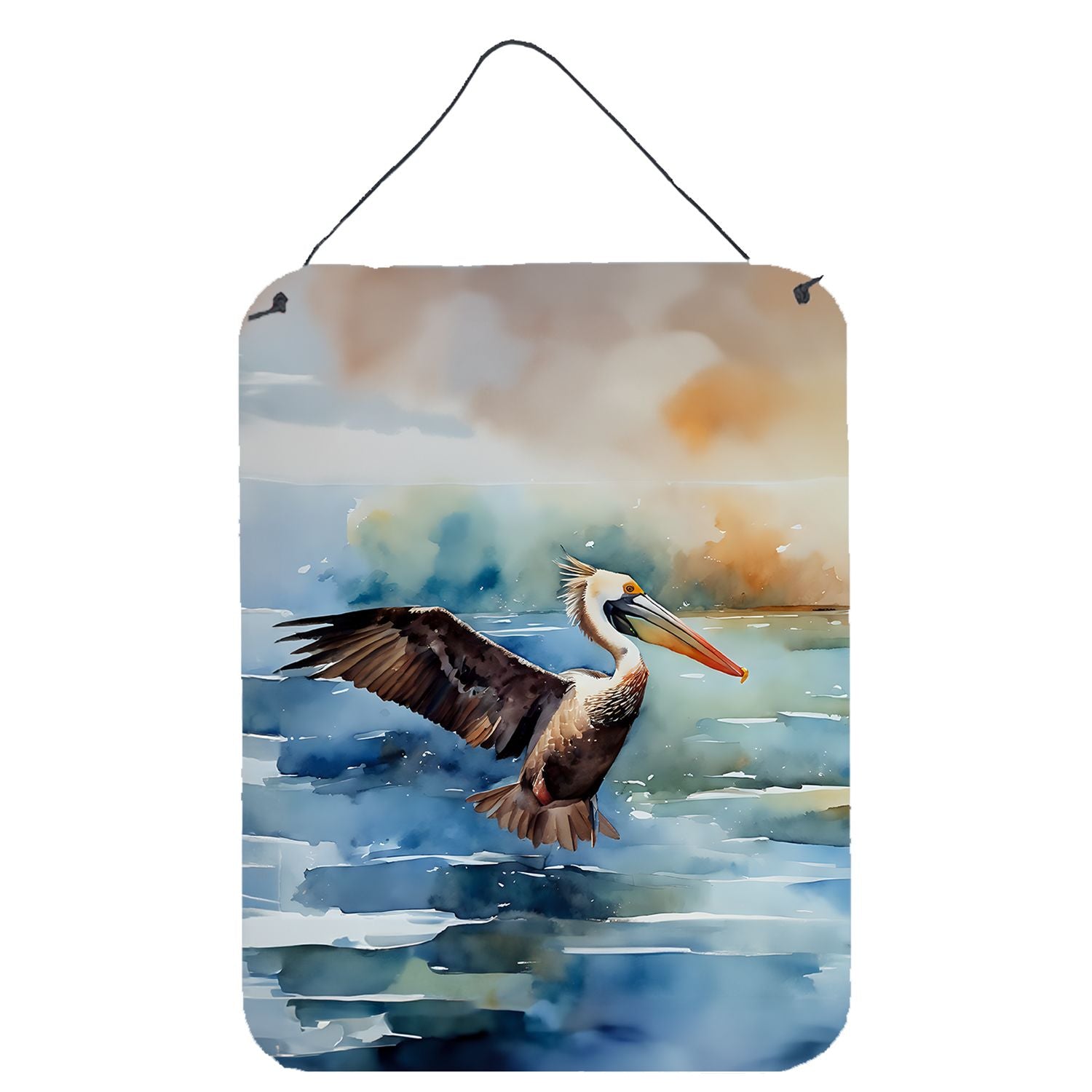 NEW Pelican Wall or Door Hanging Prints Aluminum Metal Sign Kitchen Wall Bar Bathroom Plaque Home Decor Front Door Plaque, 12x16