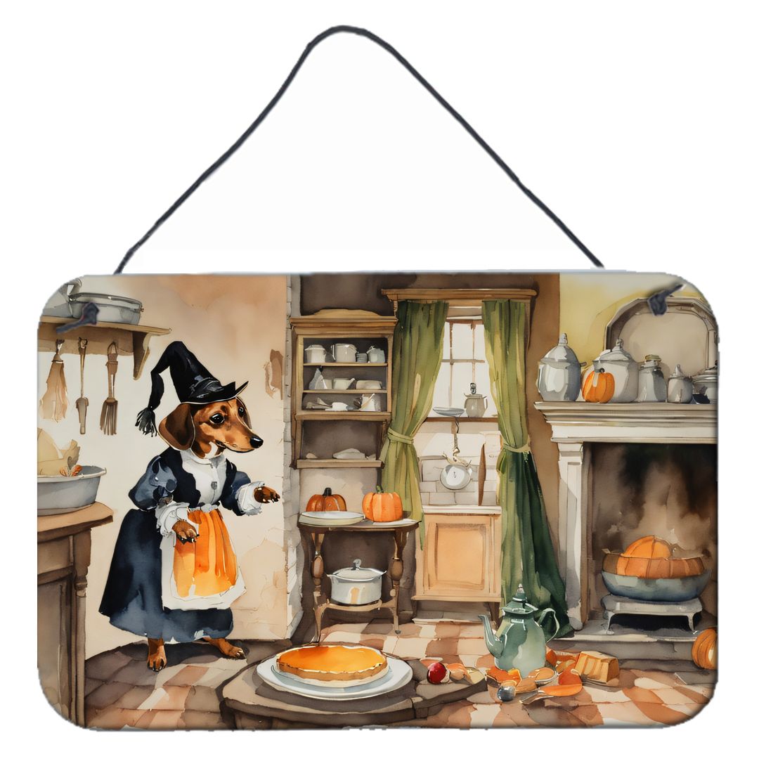 NEW Dachshund Fall Kitchen Pumpkins Wall or Door Hanging Prints Aluminum Metal Sign Kitchen Wall Bar Bathroom Plaque Home Decor,