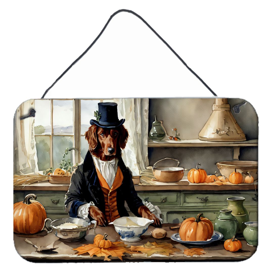 NEW Irish Setter Fall Kitchen Pumpkins Wall or Door Hanging Prints Aluminum Metal Sign Kitchen Wall Bar Bathroom Plaque Home Dec