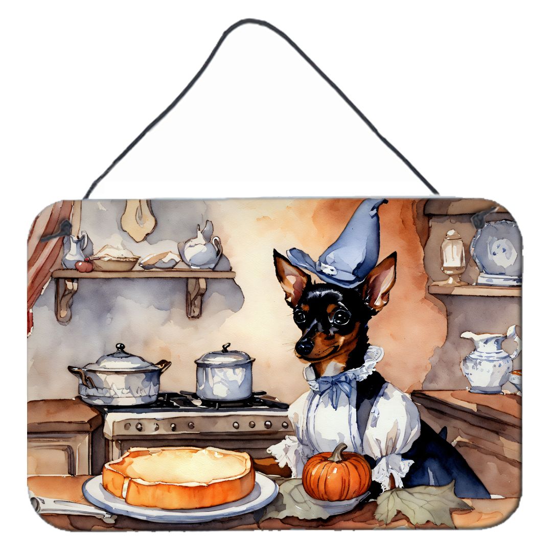 NEW Miniature Pinscher Fall Kitchen Pumpkins Wall or Door Hanging Prints Aluminum Metal Sign Kitchen Wall Bar Bathroom Plaque Ho