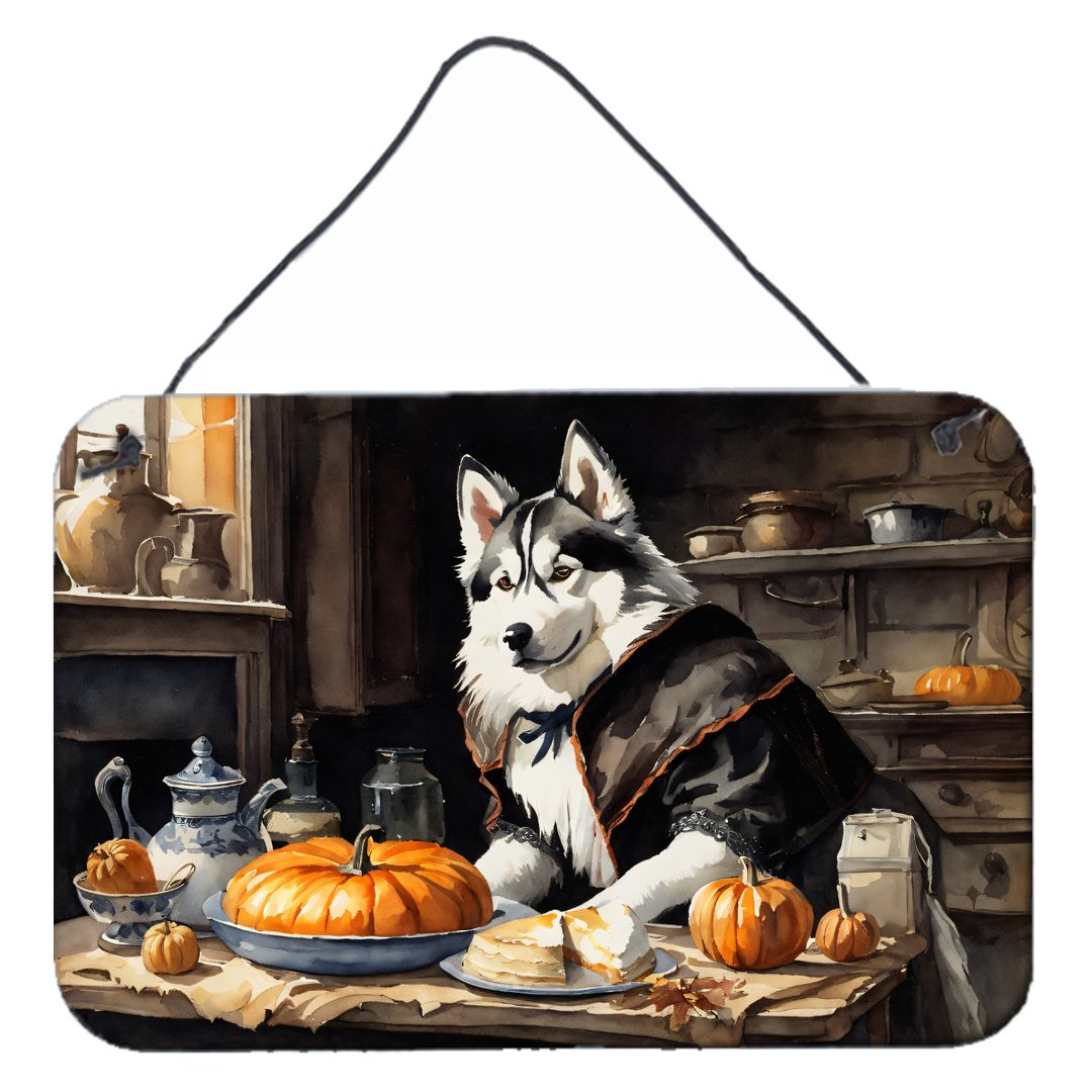 NEW Siberian Husky Fall Kitchen Pumpkins Wall or Door Hanging Prints Aluminum Metal Sign Kitchen Wall Bar Bathroom Plaque Home D