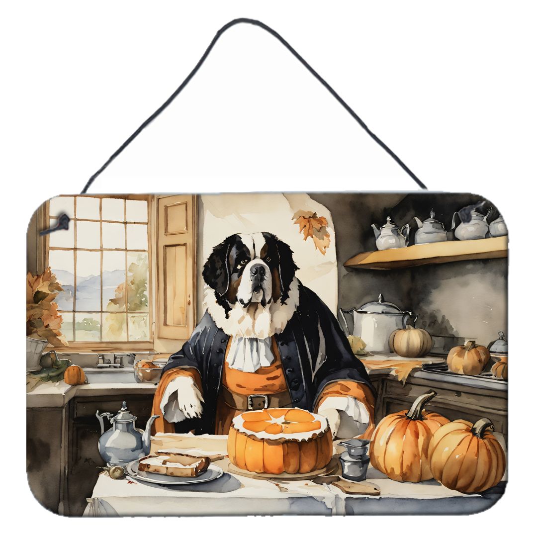 NEW Saint Bernard Fall Kitchen Pumpkins Wall or Door Hanging Prints Aluminum Metal Sign Kitchen Wall Bar Bathroom Plaque Home De