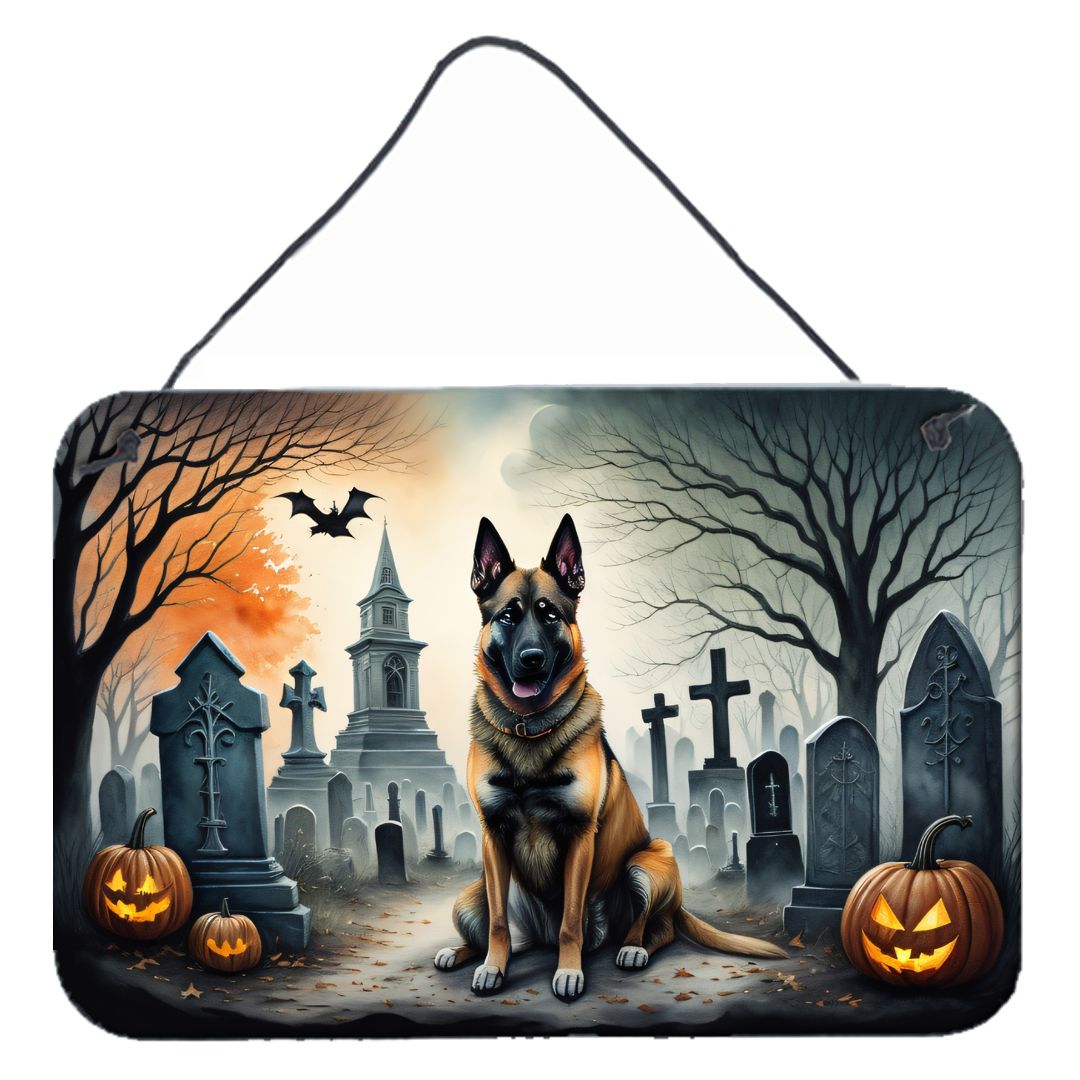 NEW Belgian Malinois Spooky Halloween Wall or Door Hanging Prints Aluminum Metal Sign Kitchen Wall Bar Bathroom Plaque Home Deco