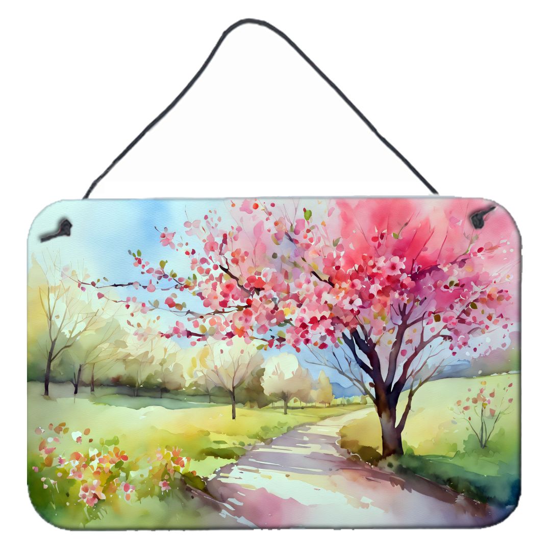 NEW Michigan Apple Blossoms in Watercolor Wall or Door Hanging Prints Aluminum Metal Sign Kitchen Wall Bar Bathroom Plaque Home 