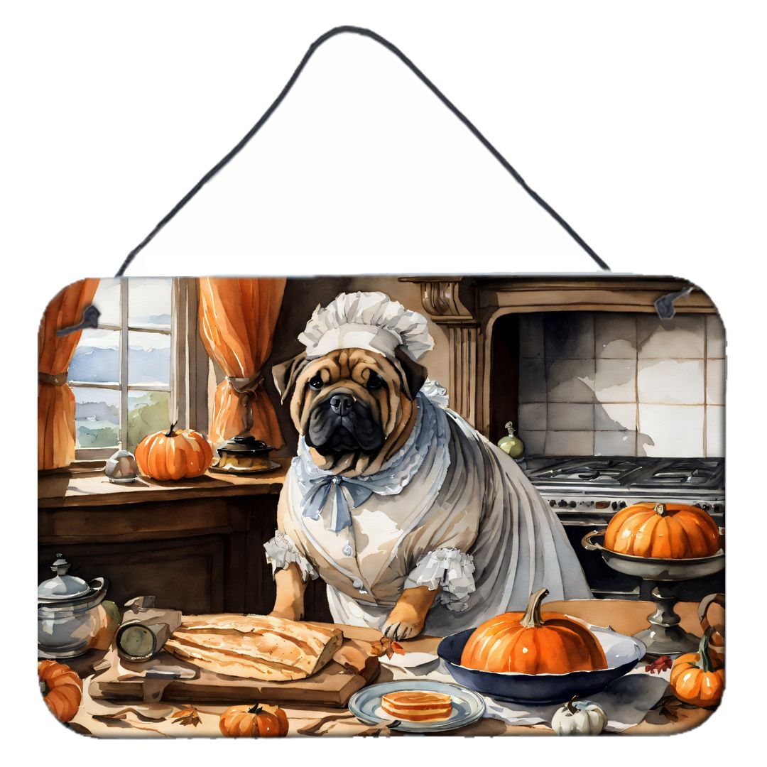 NEW Shar Pei Fall Kitchen Pumpkins Wall or Door Hanging Prints Aluminum Metal Sign Kitchen Wall Bar Bathroom Plaque Home Decor, 