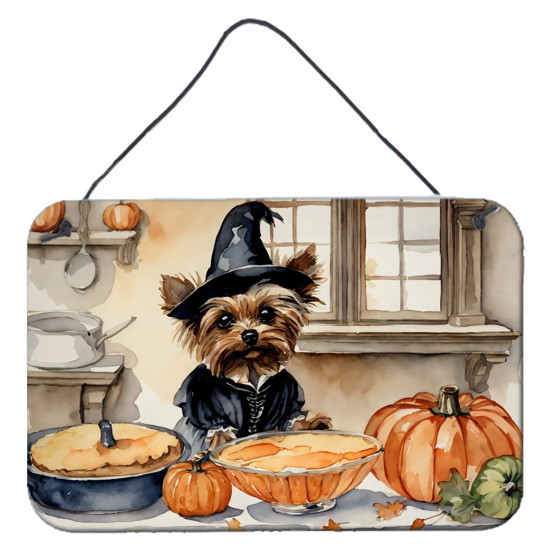 NEW Yorkie Fall Kitchen Pumpkins Wall or Door Hanging Prints Aluminum Metal Sign Kitchen Wall Bar Bathroom Plaque Home Decor, 8H