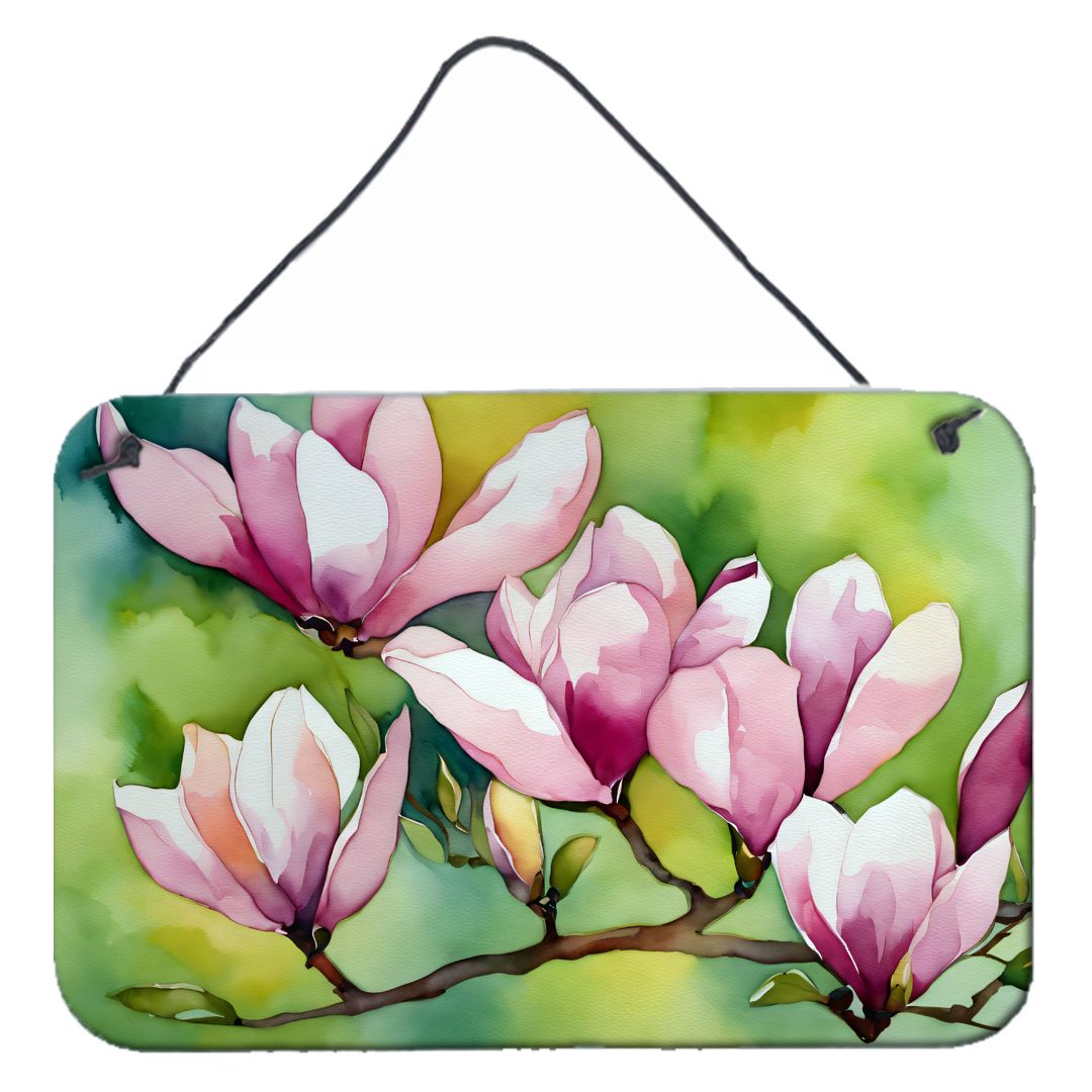 NEW Mississippi Magnolia in Watercolor Wall or Door Hanging Prints Aluminum Metal Sign Kitchen Wall Bar Bathroom Plaque Home Dec
