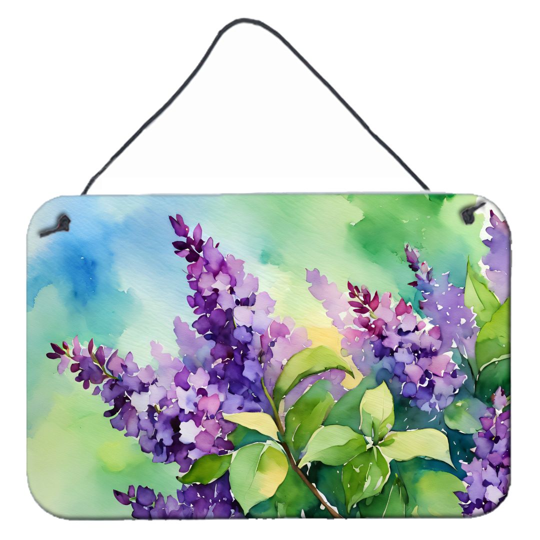 NEW New Hampshire Purple Lilac in Watercolor Wall or Door Hanging Prints Aluminum Metal Sign Kitchen Wall Bar Bathroom Plaque Ho
