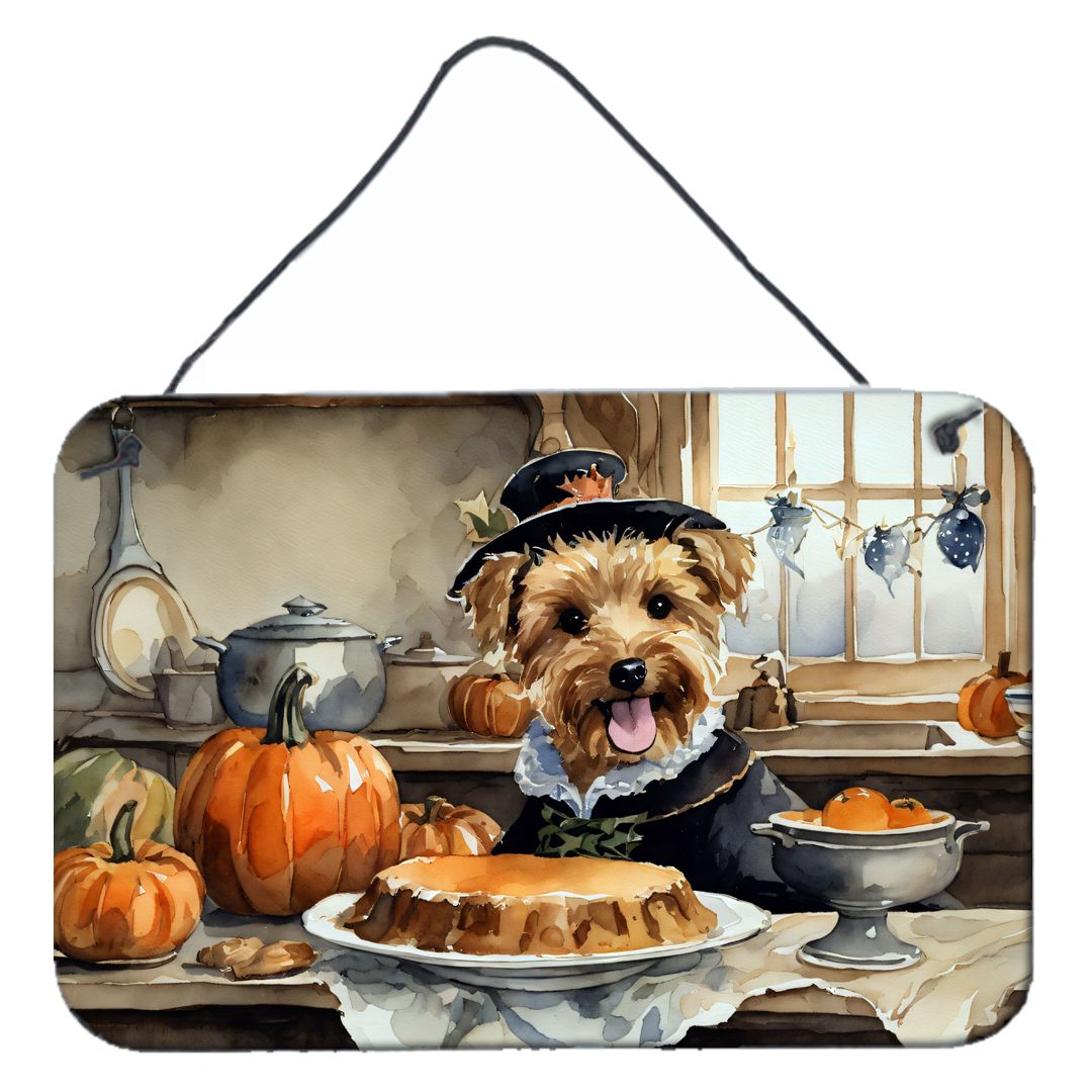 NEW Lakeland Terrier Fall Kitchen Pumpkins Wall or Door Hanging Prints Aluminum Metal Sign Kitchen Wall Bar Bathroom Plaque Home