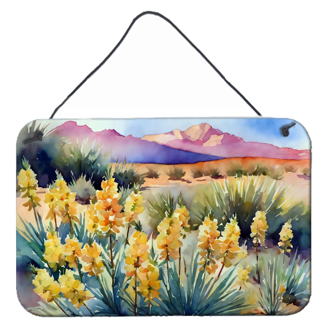 NEW New Mexico Yucca Flower in Watercolor Wall or Door Hanging Prints Aluminum Metal Sign Kitchen Wall Bar Bathroom Plaque Home 