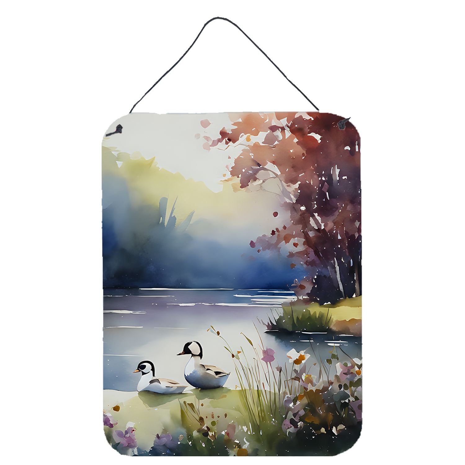 NEW Bufflehead Wall or Door Hanging Prints Aluminum Metal Sign Kitchen Wall Bar Bathroom Plaque Home Decor Front Door Plaque, 12
