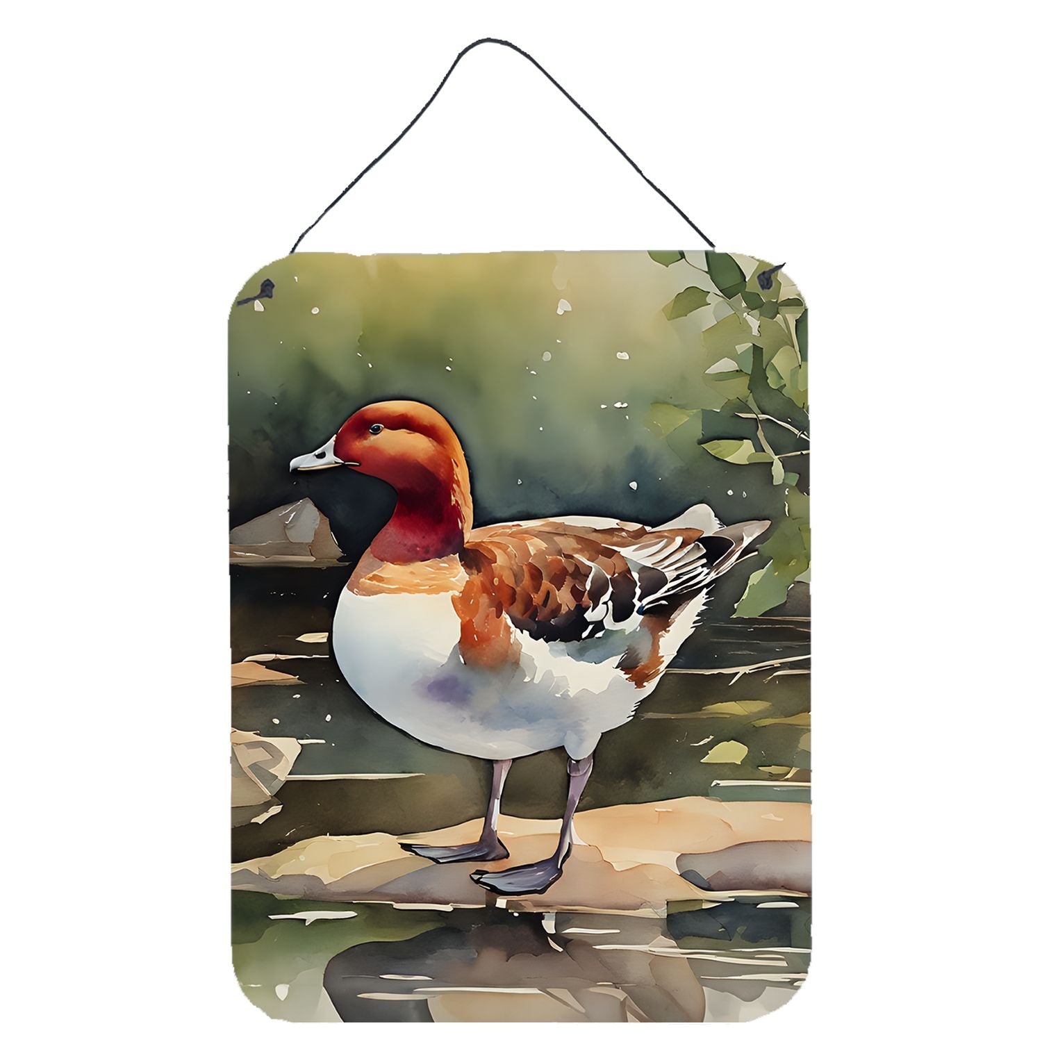 NEW Redhead Duck Wall or Door Hanging Prints Aluminum Metal Sign Kitchen Wall Bar Bathroom Plaque Home Decor Front Door Plaque, 