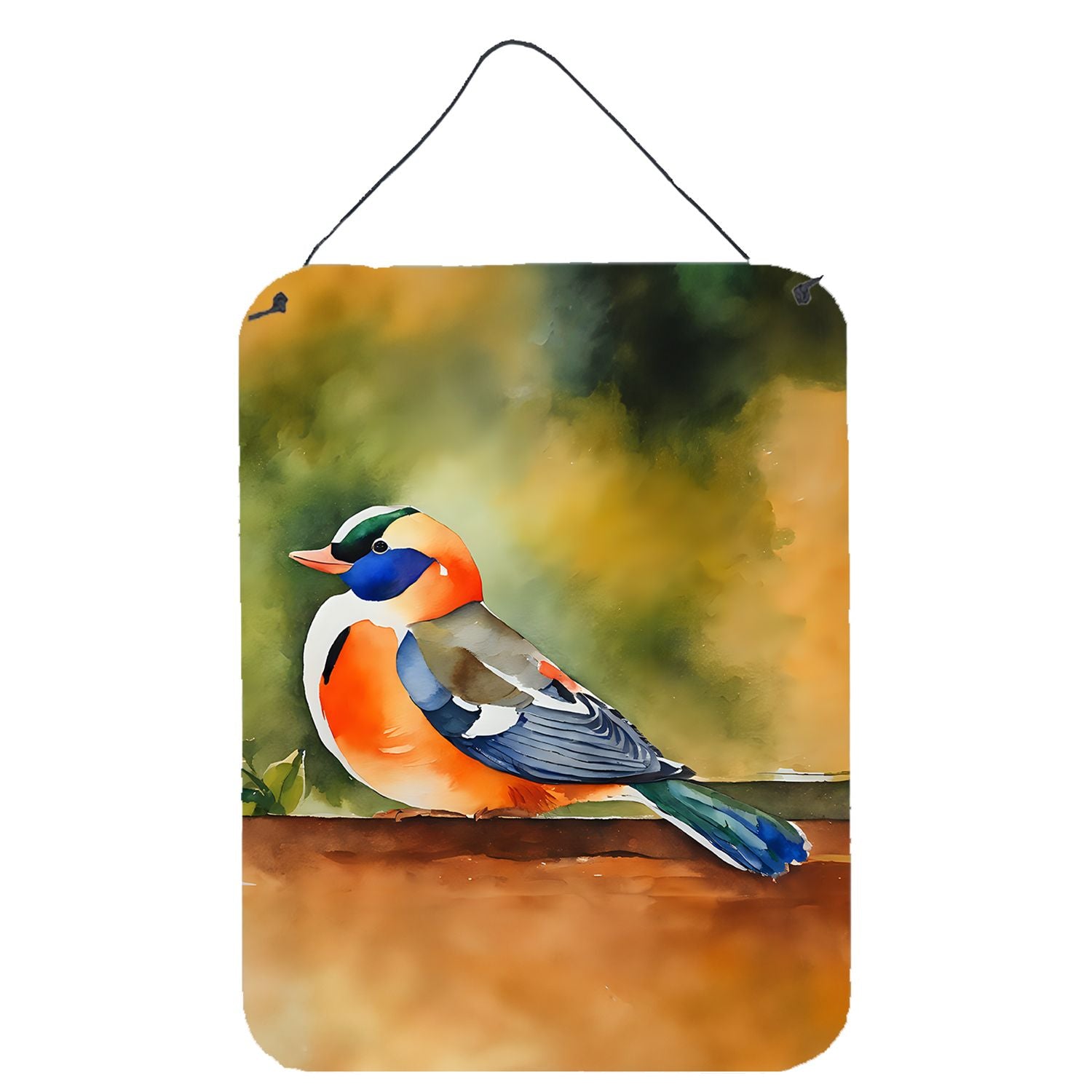 NEW Mandarin Duck Wall or Door Hanging Prints Aluminum Metal Sign Kitchen Wall Bar Bathroom Plaque Home Decor Front Door Plaque,