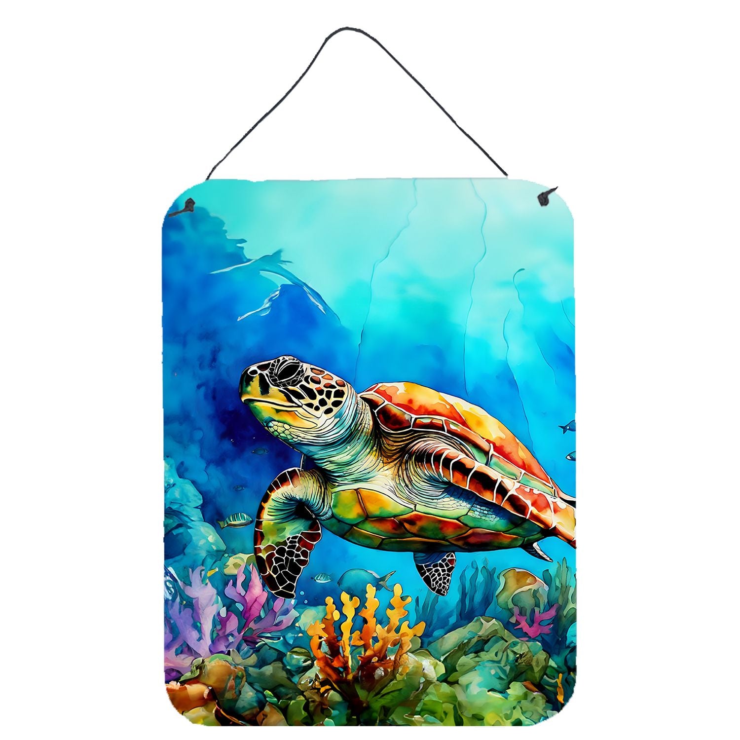NEW Loggerhead Sea Turtle Wall or Door Hanging Prints Aluminum Metal Sign Kitchen Wall Bar Bathroom Plaque Home Decor Front Door