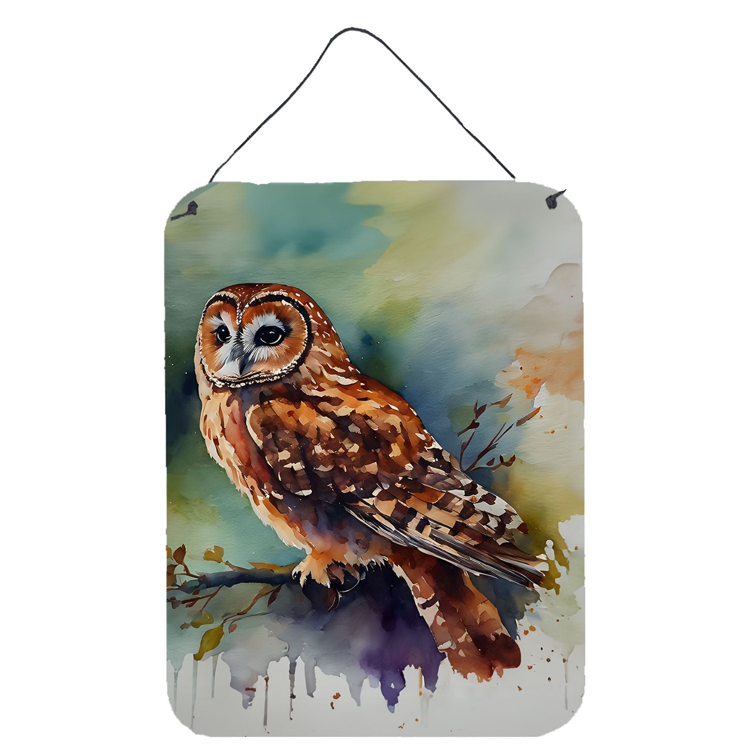 NEW Tawny Owl Wall or Door Hanging Prints Aluminum Metal Sign Kitchen Wall Bar Bathroom Plaque Home Decor Front Door Plaque, 12x