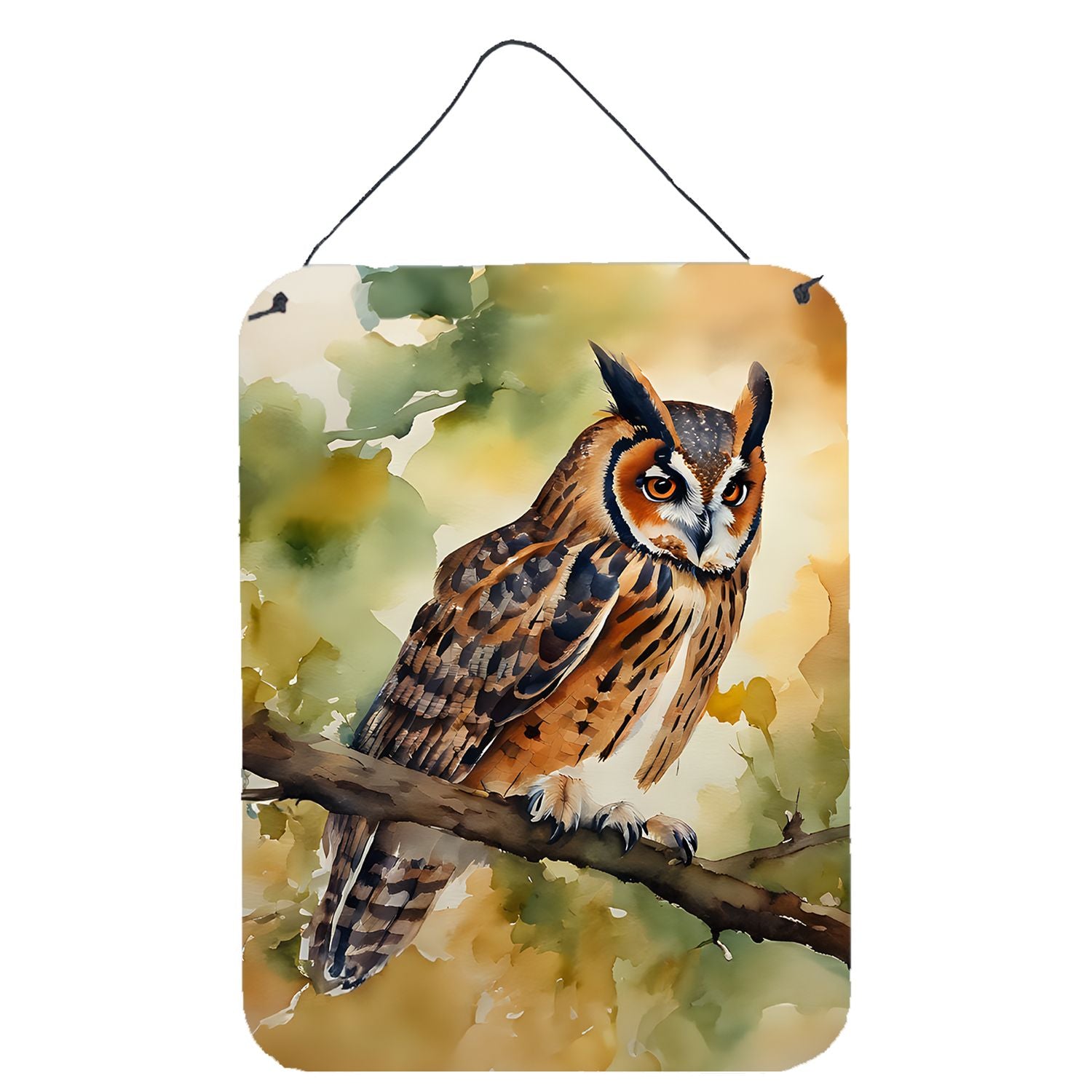 NEW Long-Eared Owl Wall or Door Hanging Prints Aluminum Metal Sign Kitchen Wall Bar Bathroom Plaque Home Decor Front Door Plaque