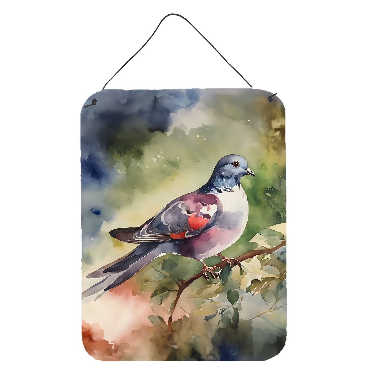NEW Pigeon Wall or Door Hanging Prints Aluminum Metal Sign Kitchen Wall Bar Bathroom Plaque Home Decor Front Door Plaque, 12x16,