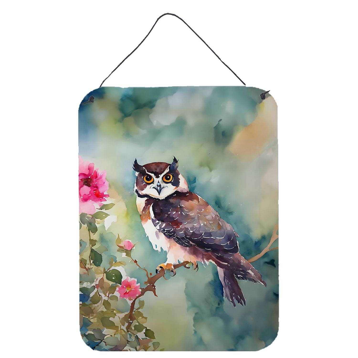 NEW Spectacled Owl Wall or Door Hanging Prints Aluminum Metal Sign Kitchen Wall Bar Bathroom Plaque Home Decor Front Door Plaque
