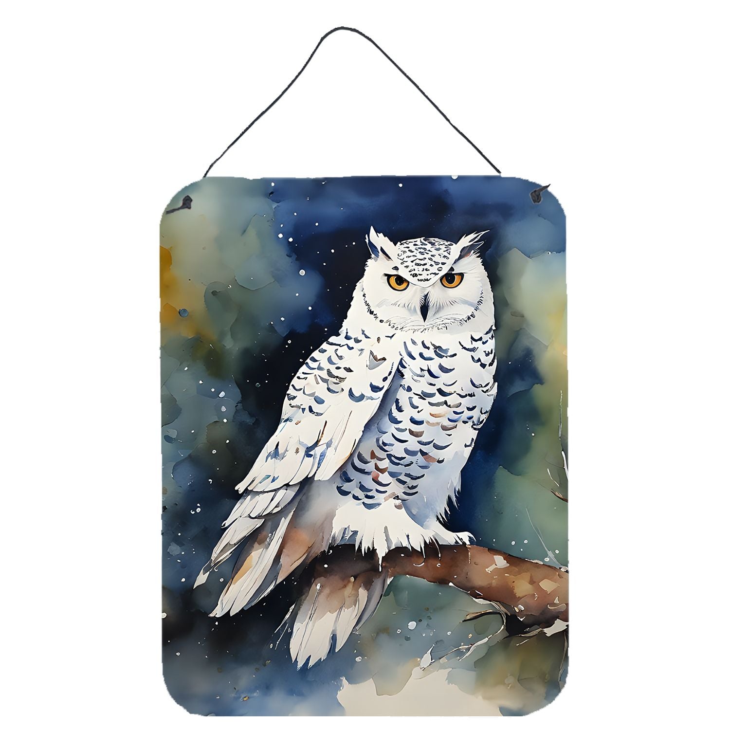 NEW Snowy Owl Wall or Door Hanging Prints Aluminum Metal Sign Kitchen Wall Bar Bathroom Plaque Home Decor Front Door Plaque, 12x
