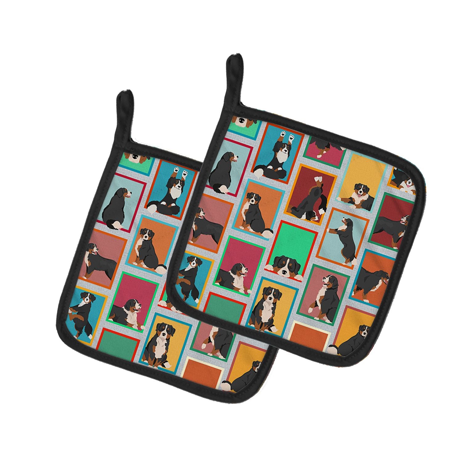 Lots of Bernese Mountain Dog Pair of Pot Holders Kitchen Heat Resistant Pot Holders Sets Oven Hot Pads for Cooking Baking BBQ, 7