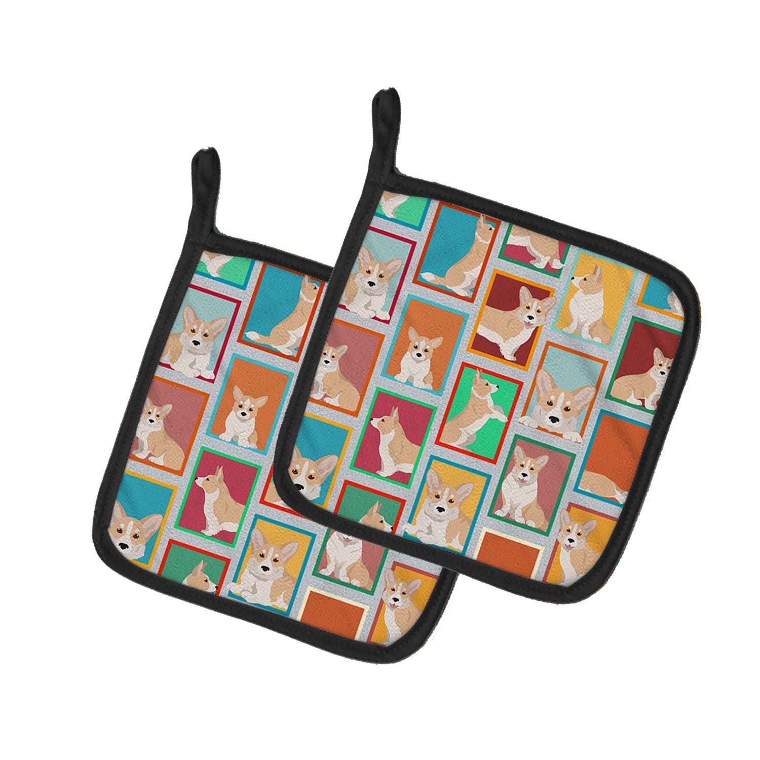 Lots of Fawn Cardigan Corgi Pair of Pot Holders Kitchen Heat Resistant Pot Holders Sets Oven Hot Pads for Cooking Baking BBQ, 7 