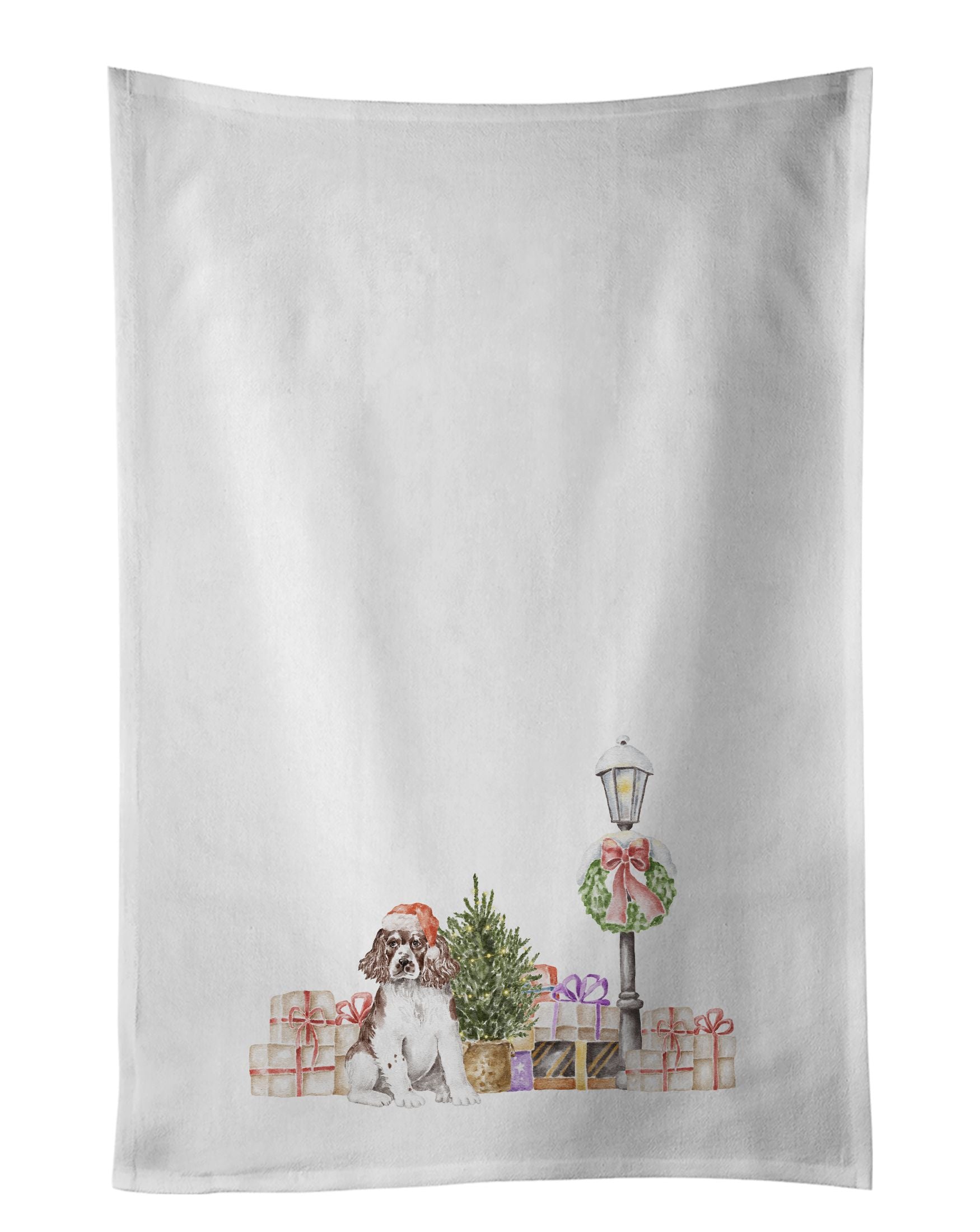 NEW English Springer Spaniel Puppy Liver and White Kitchen Towel Set of 2 White Dish Towels Decorative Bathroom Hand towel for H
