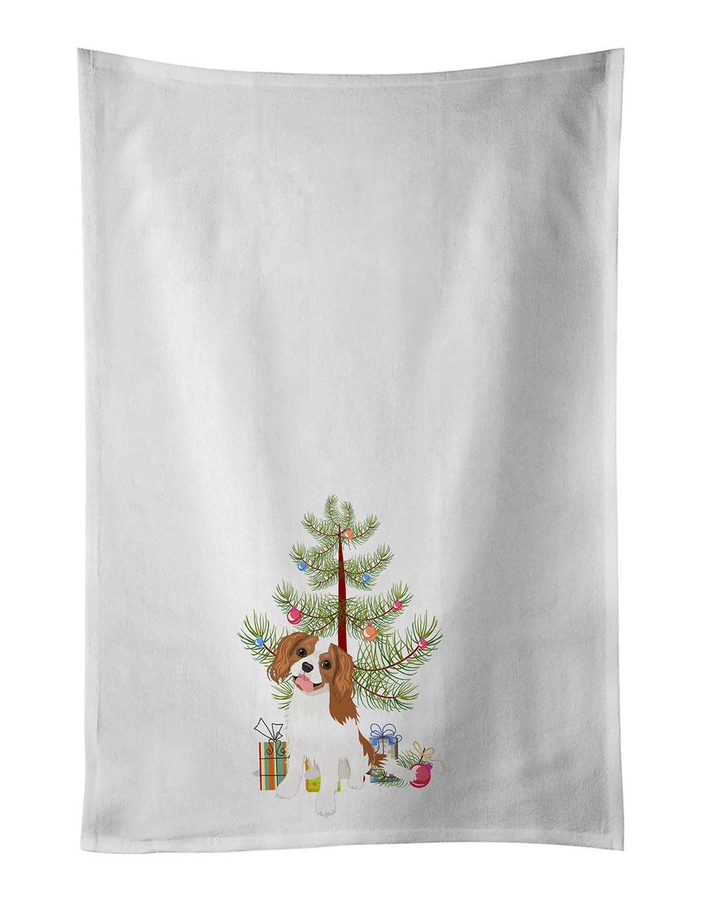NEW Cavalier King Charles Spaniel Blenheim #2 Christmas Kitchen Towel Set of 2 White Dish Towels Decorative Bathroom Hand towel 