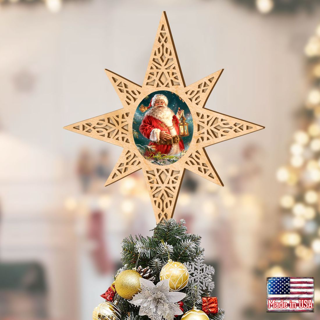 Enchanted Santa Tree Topper by D. Gelsinger - Christmas Decor - 89485-DG