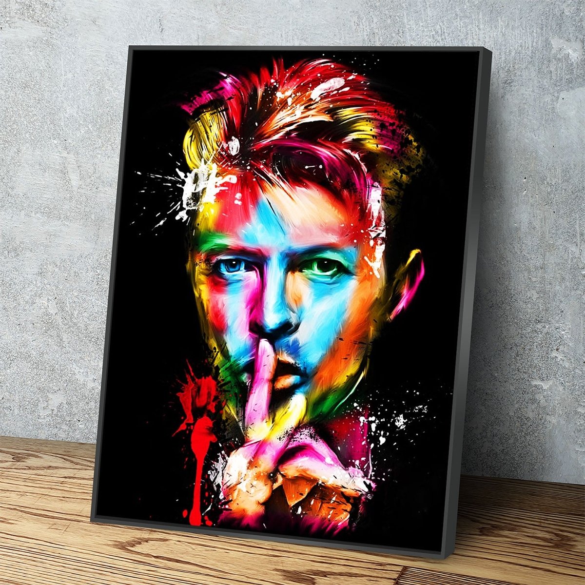 David Bowie Abstract Wall Art Canvas, David Bowie Art