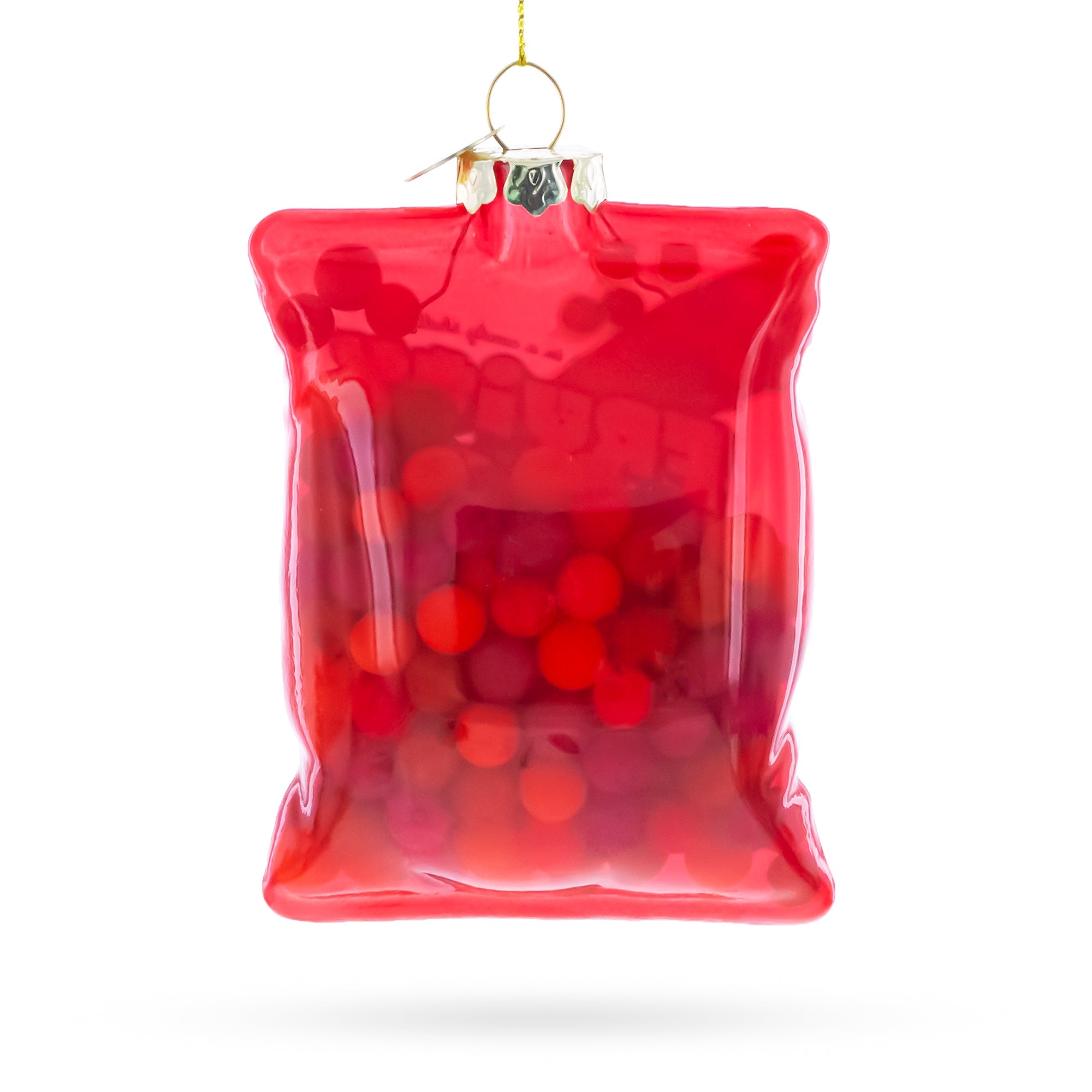 Fruity Chews Bag with Multicolor Candy Glass Christmas Ornament