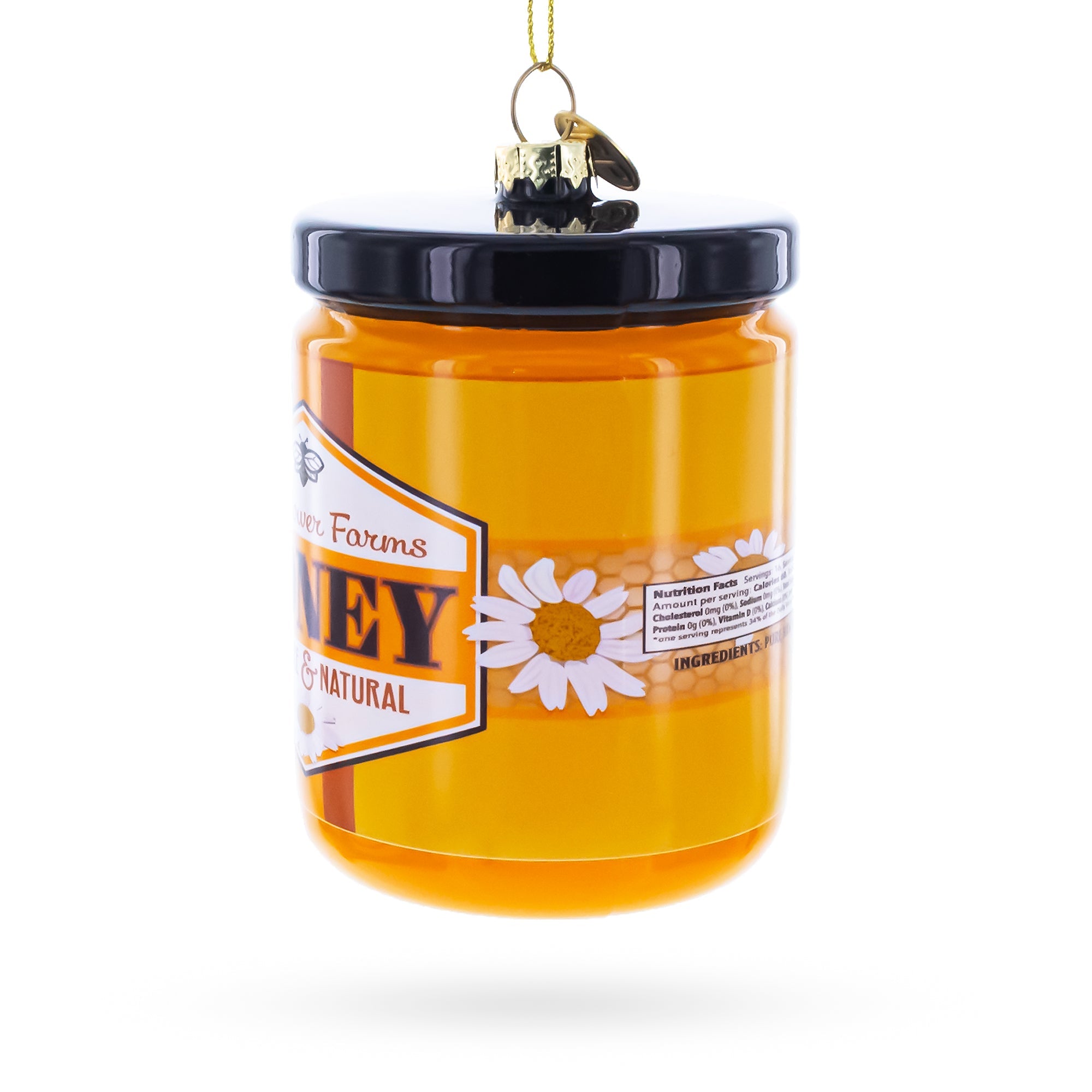 Honey Jar Glass Christmas Ornament
