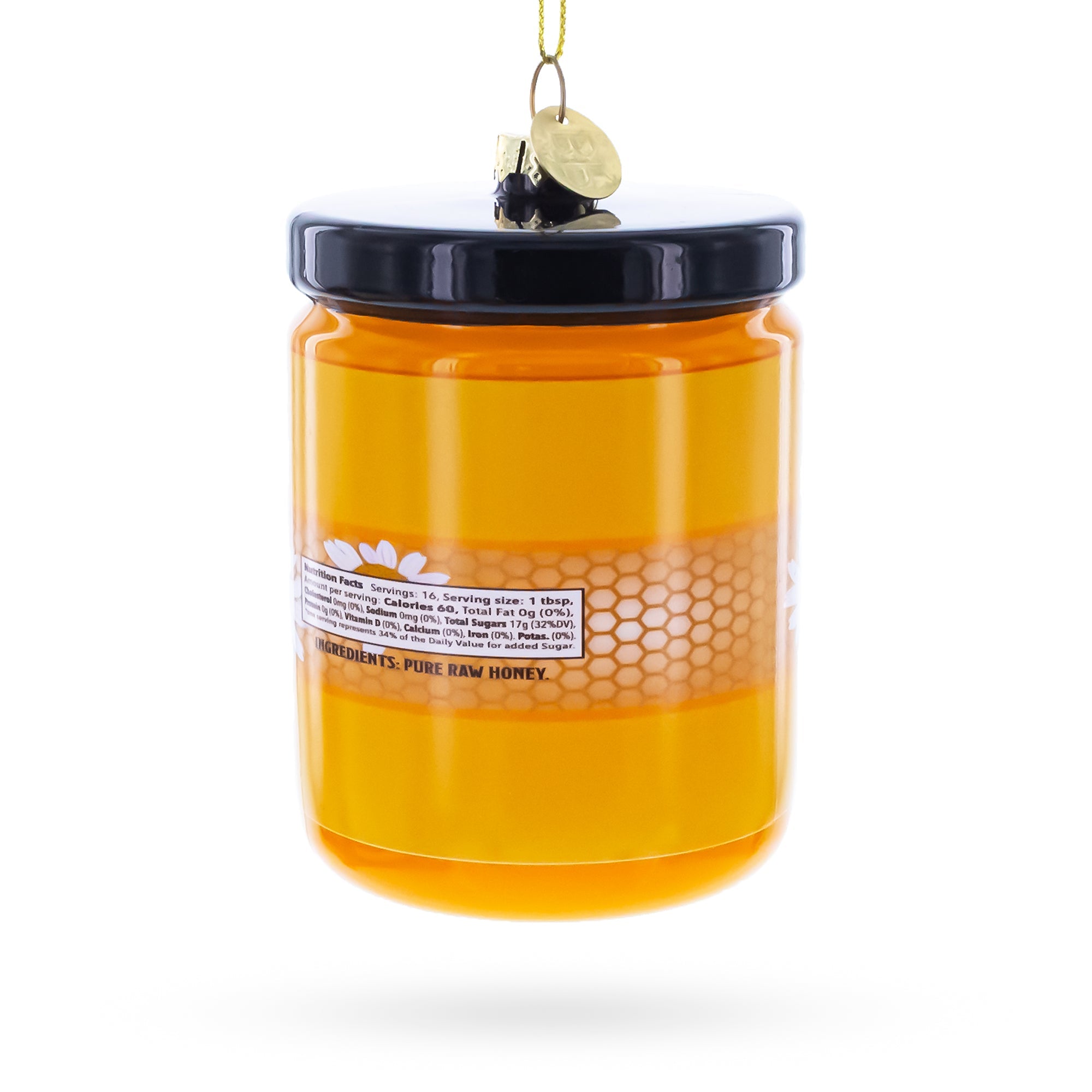Honey Jar Glass Christmas Ornament
