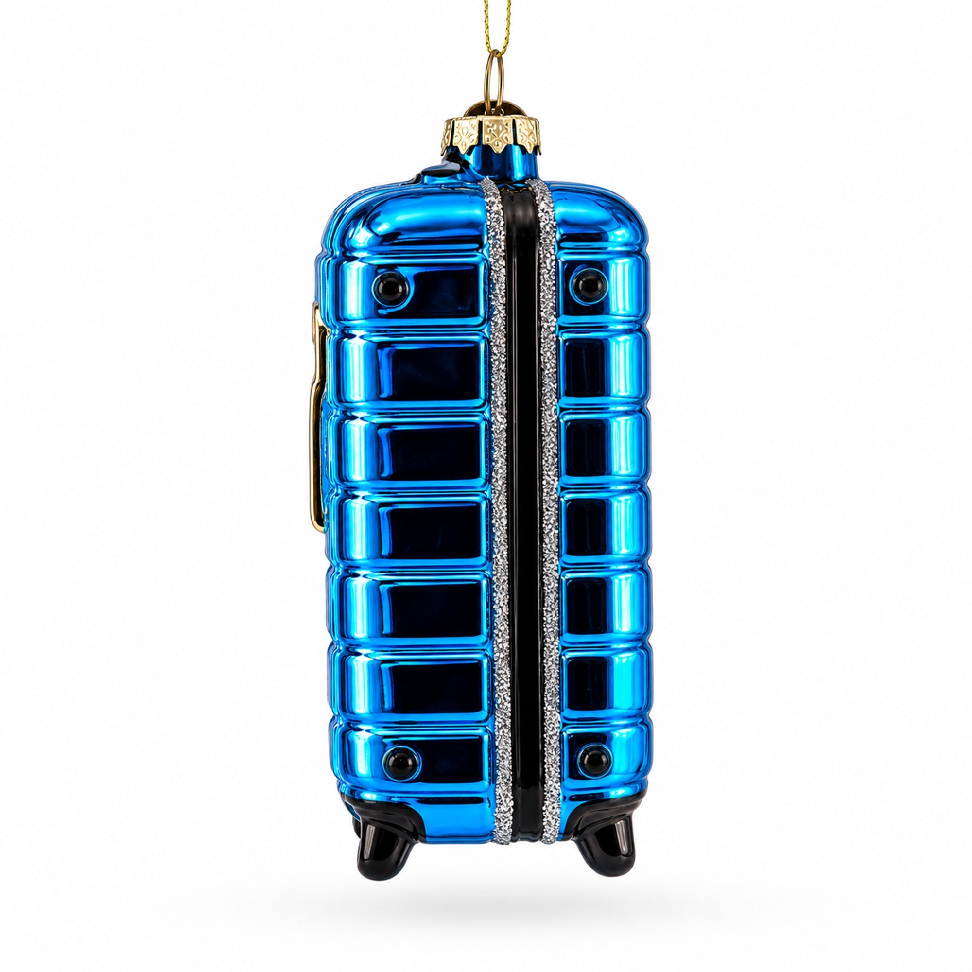 Hawaii Travel Suitcase Glass Christmas Ornament