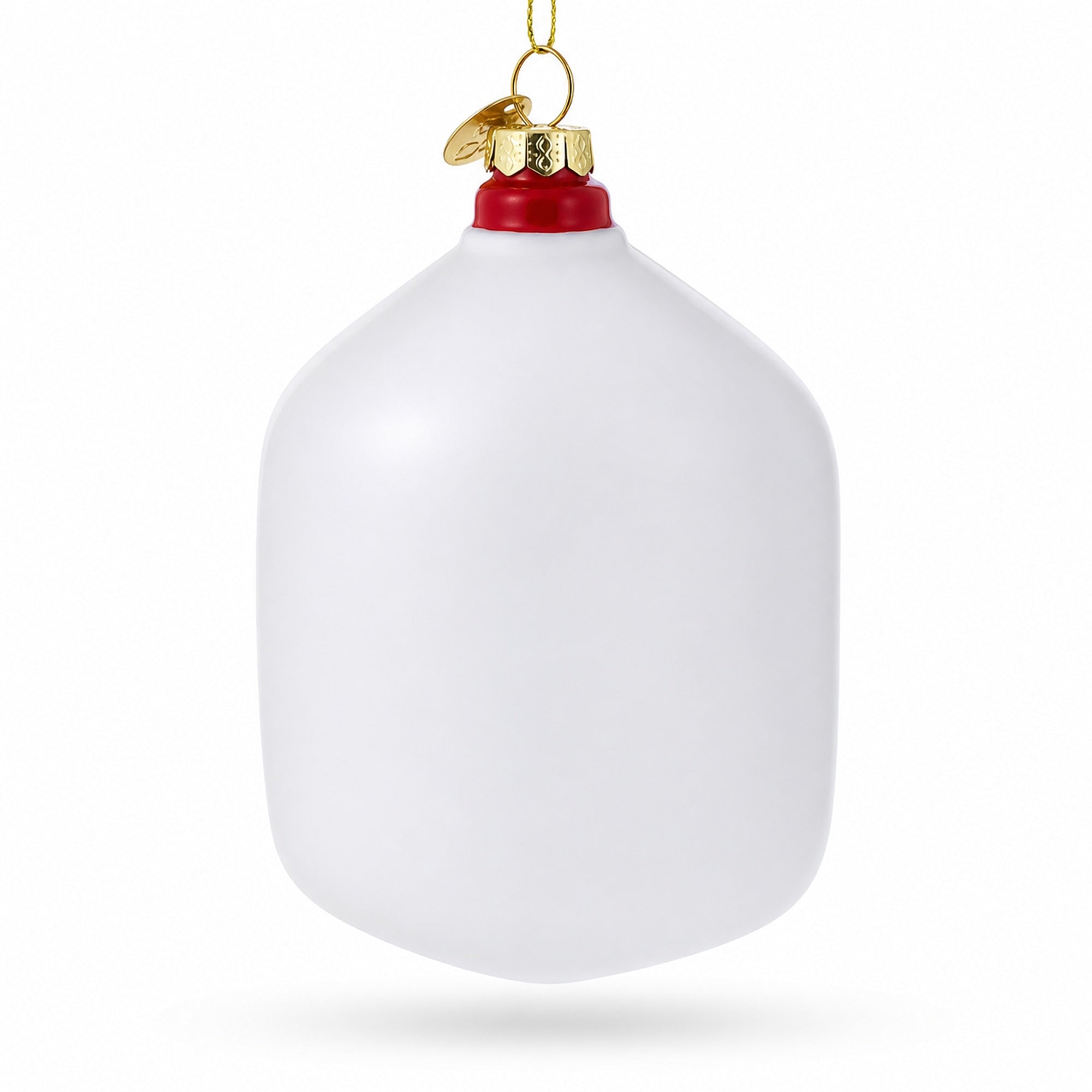 Farm Fresh Milk Jug Glass Christmas Ornament