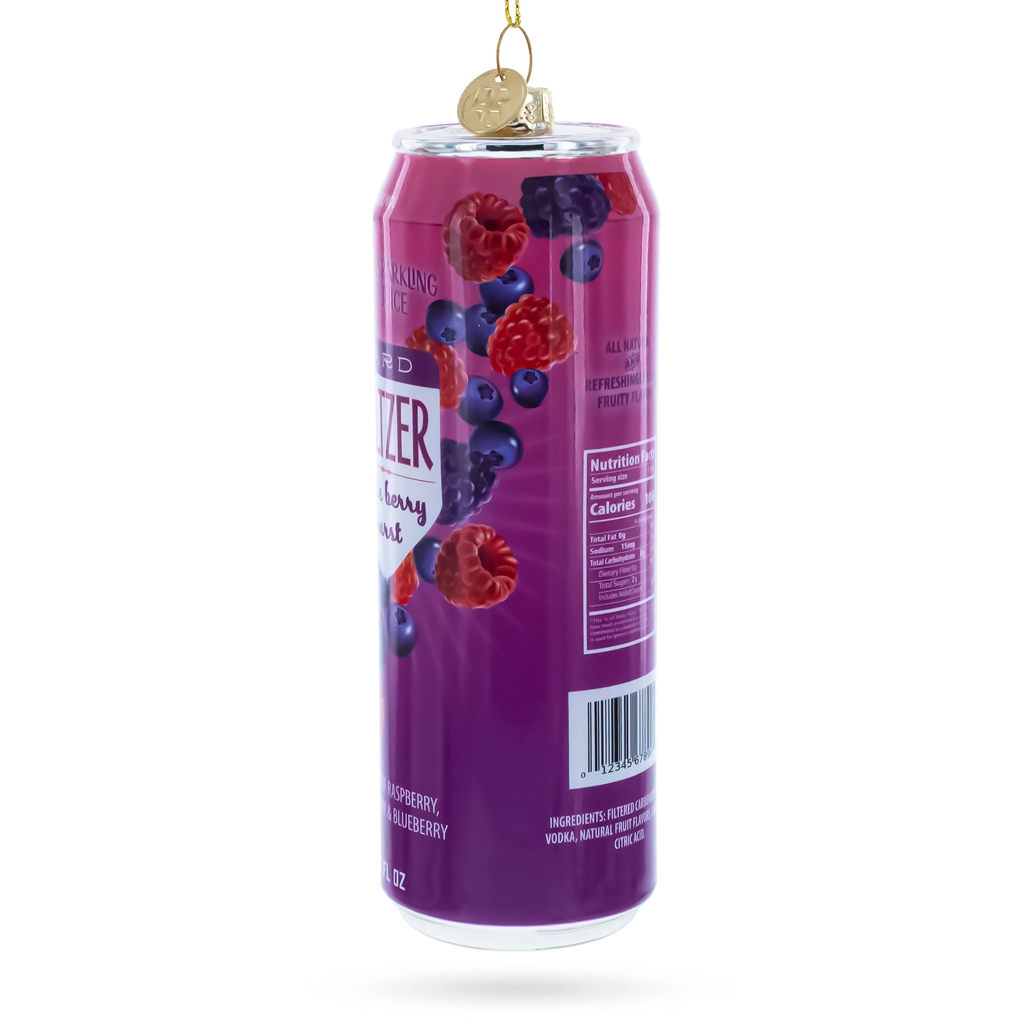 Hard Seltzer Can Glass Christmas Ornament