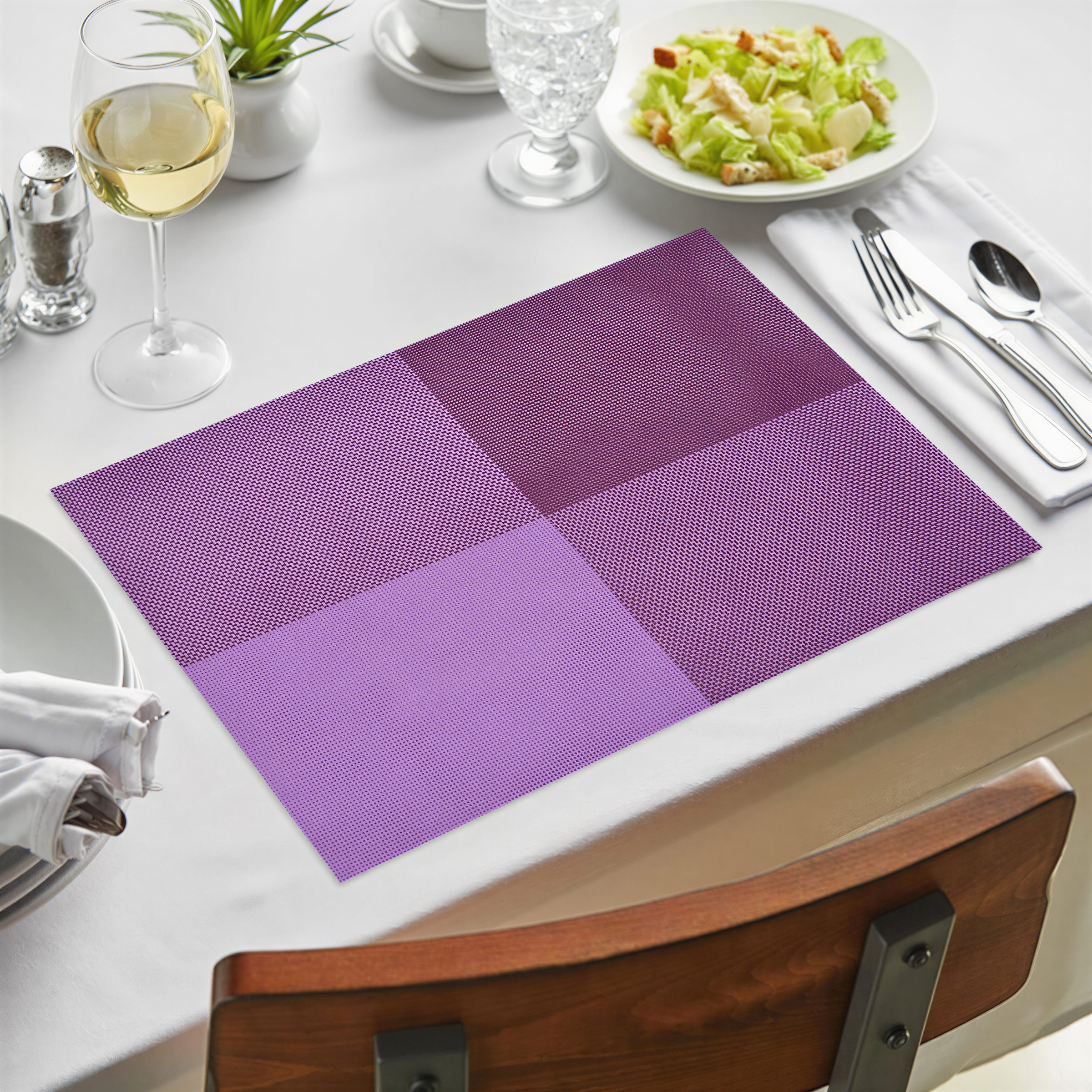 Vinyl Placemats | Scratch Resistant, Washable Table Mats for Indoor Outdoor Dining Decor 18x12"